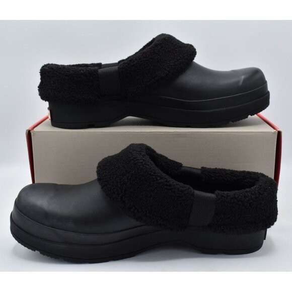 Hunter Original Mens Size 10 Play Sherpa Insulated‎ Black Slip On Clogs Shoes main image 8